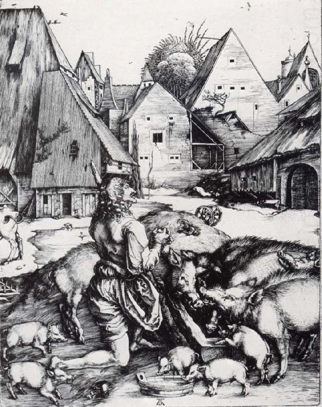 Albrecht Durer The Prodigal Son Amid the Swine china oil painting image